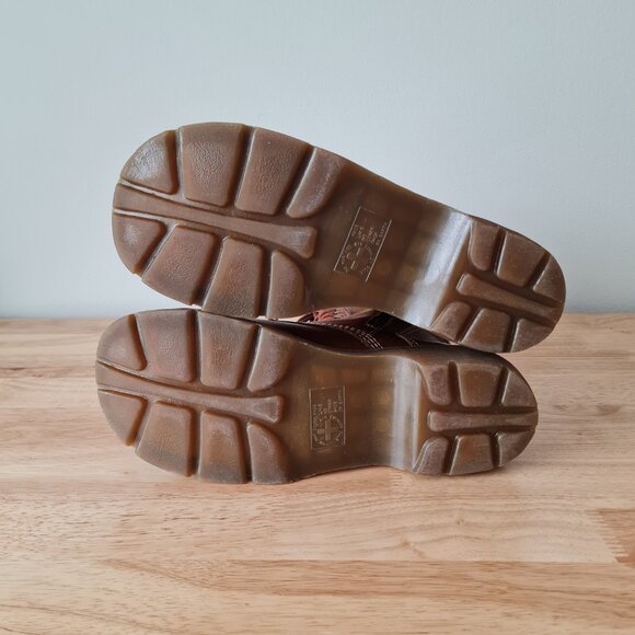 Dr Martens Miranda Lace Up Cognac Brown Combat Boots Vintage Y2K Leather US 10 - Picture 8 of 9